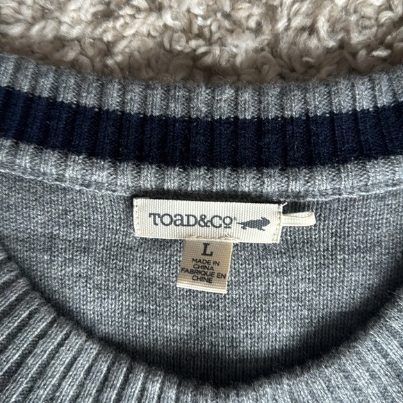 Toad & co crew neck striped wool sweater - Picture 10 of 10